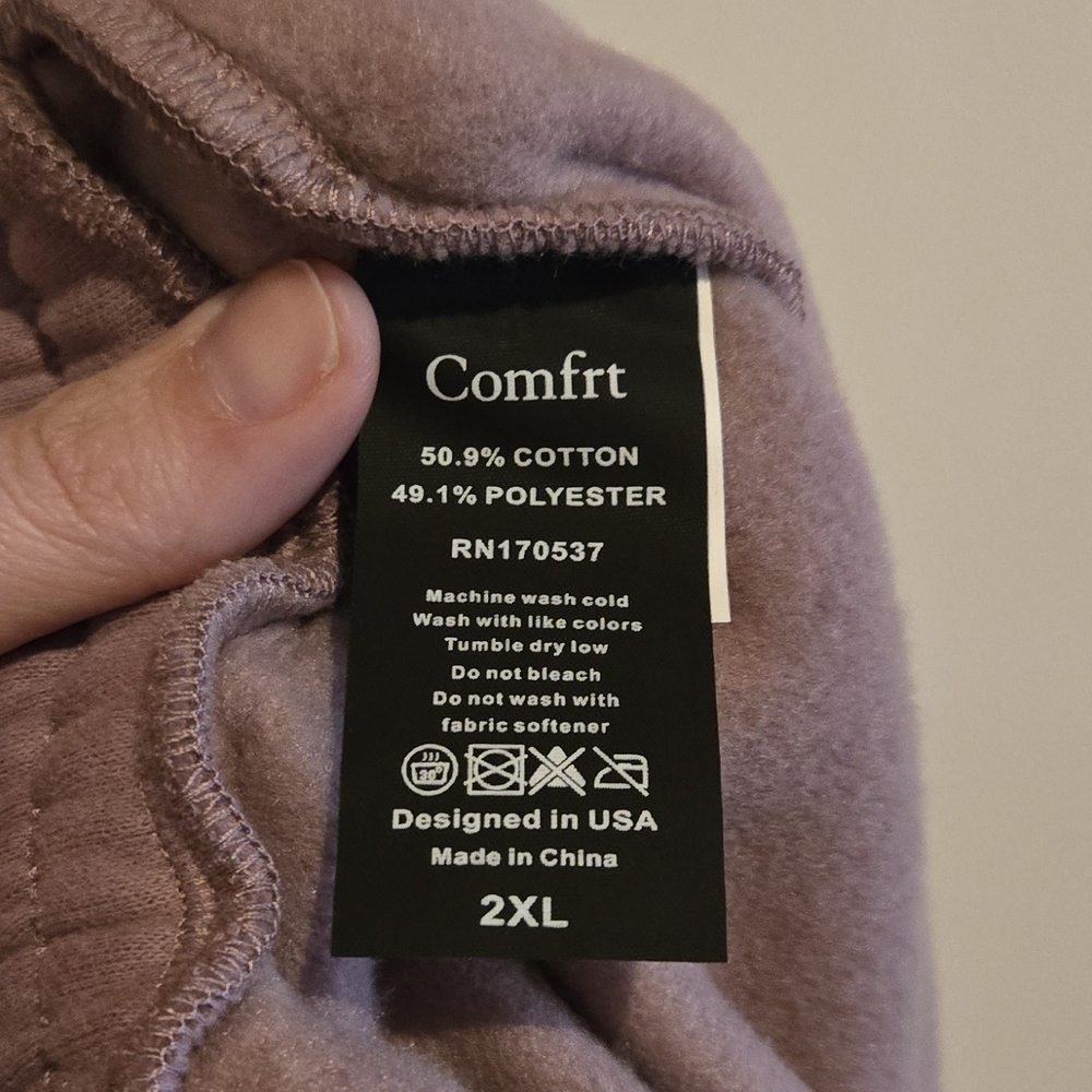 Comfrt Women's 2x Orchid Joggers-Pants Only - Picture 5 of 5